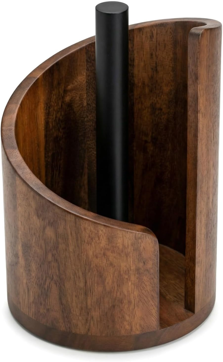 Yamagata Tissue Holder for Countertop Use, Made of Mango Wood, Sturdy and Stable, Rustic Style Decoration for Kitchen, Bathroom, or Dining Table